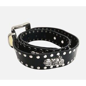 Vintage Leather Biker Belt Fashion, Western Heavy Metal, Biker Size; M